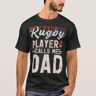 Mens My Rugby Player Calls Me Dad Rugby Father's T-Shirt