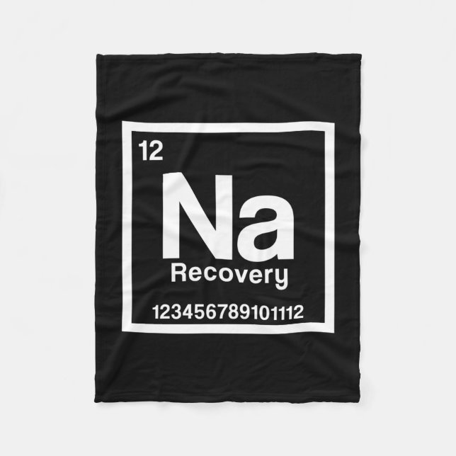 Mens na element narcotics anonymous recovery sober fleece blanket (Front)