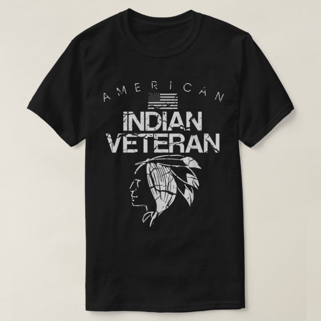 Mens Native American Veteran Shirts for Men (Design Front)