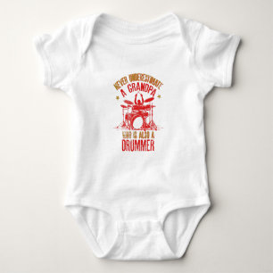 Mens Never Underestimate A Grandpa Who Is Also A D Baby Bodysuit