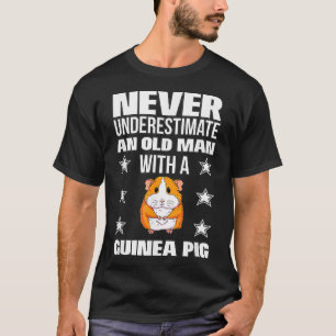 Mens Never Underestimate An Old Man With A Guinea  T-Shirt