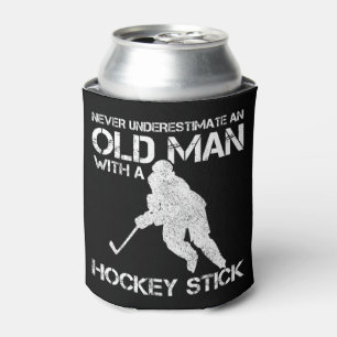 Mens Never Underestimate An Old Man With A Hockey  Can Cooler