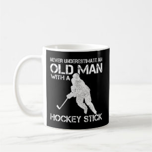 Mens Never Underestimate An Old Man With A Hockey  Coffee Mug