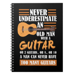 Mens Never Underestimate The Old Guy Disc Golf Gol Notebook