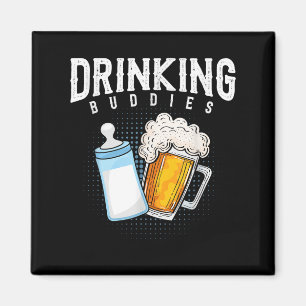 Mens New Dad Beer And Milk Joke Magnet