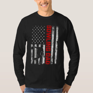 Mens New Dad First Time Bowling Daddy Retro Americ T-Shirt