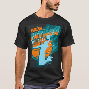Mens New Father Est. 2023 Future Dad Basketball Da T-Shirt