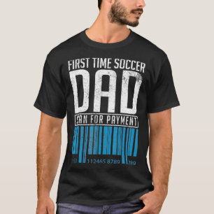 Mens New First Time Dad to Be Teaching Soccer T-Shirt
