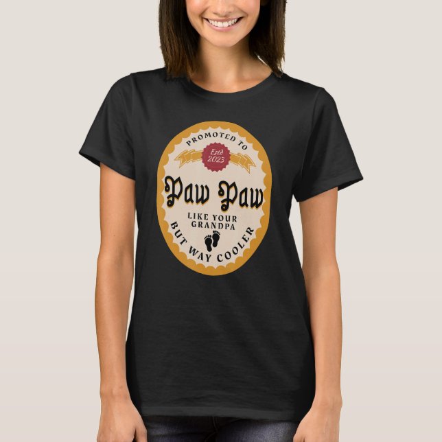 Mens New Grandpa called Pawpaw for Promoted to Paw T-Shirt (Front)