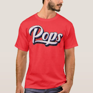 Mens New Grandpa Gift for Dad Called Pops T-Shirt