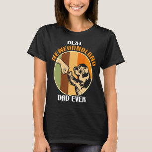 Mens Newfie Dog Best Newfoundland Dad Ever 2 T-Shirt