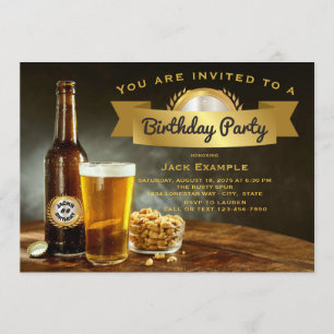 Mens N'Importe Quel Numéro Bière Invitations De Fê