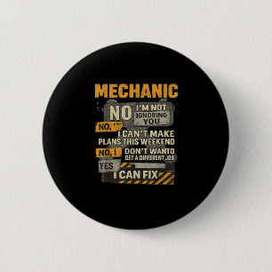 Mens No Im Not Ignoring You Mechanic Wrench Humour 2 Inch Round Button