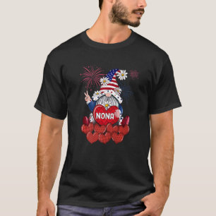 Mens Nona Gnome Loves Sweet Heart American 4th Of T-Shirt