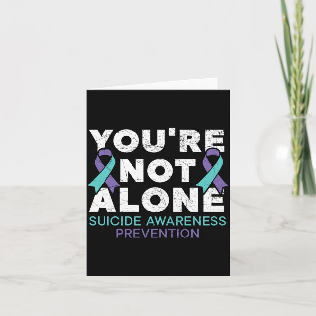 Mens Not Alone Depression Prevention Awareness Card (Front)