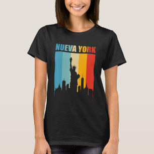 Mens Nueva York Spanish New York Retro Style Vinta T-Shirt