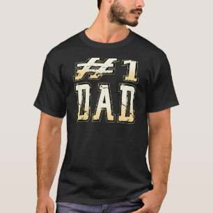 Mens Number 1 Dad Daddy Classic Style First Father T-Shirt