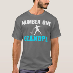 Mens Number One Grandpa Shuttlecock Grandfather Ba T-Shirt
