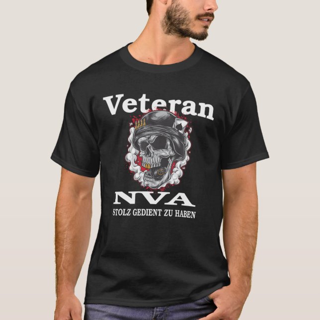 Mens NVA DDR Army Proud Veteran T-Shirt (Front)