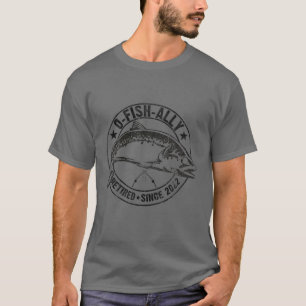 Mens O-Fish-Ally Retired 2022 Fishing Retirement F T-Shirt