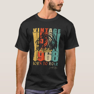 Mens October 1968 54 Year Old Limited Edition Lion T-Shirt