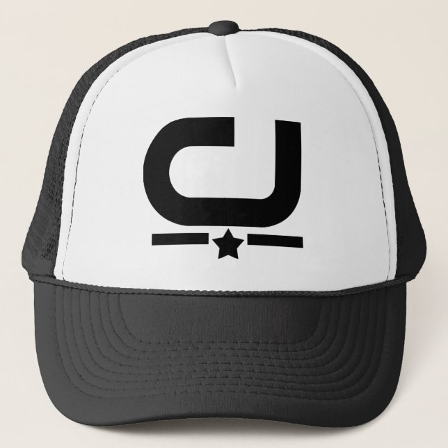 Men's Official C&J SupaStar Trucker Hat, Black Trucker Hat (Front)