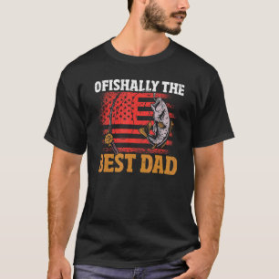 Mens Ofishally The Best Dad Gone Fishing With Papa T-Shirt