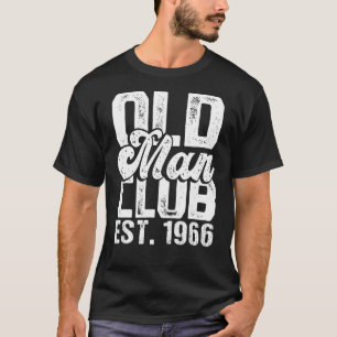 Mens Old Man Club Est 1966 Senior Citizen Humour T-Shirt