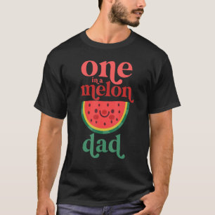 Mens One In A Melon Dad Cute Watermelon First Birt T-Shirt