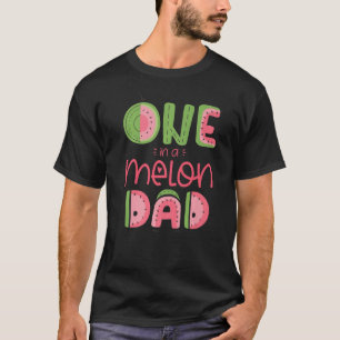 Mens One In A Melon Dad Cute Watermelon First Birt T-Shirt