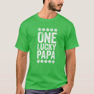 Mens One Lucky Papa St Patrick's Day T-Shirt