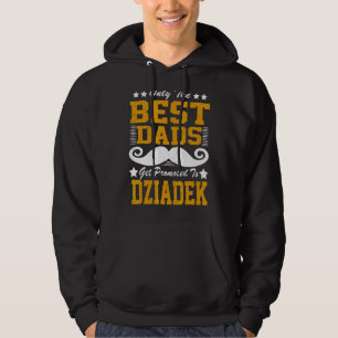Mens Only The Best Dad Get Promoted To Dziadek Gra Hoodie