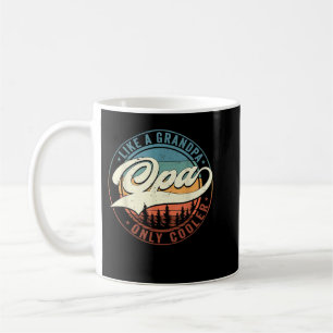Mens Opa Like A Grandpa Only Cooler Vintage Retro  Coffee Mug