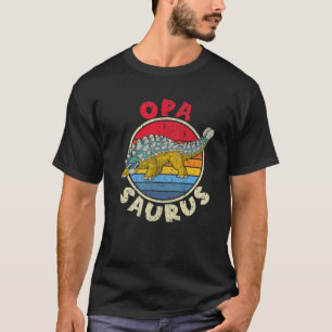 Mens Opa Saurus I Ankylosaurus Dinosaur I Family M T-Shirt