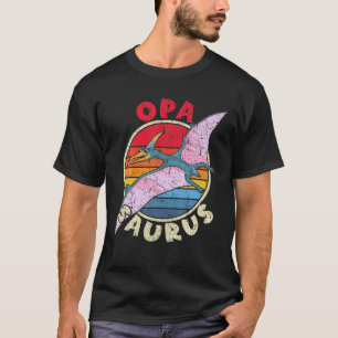 Mens Opa Saurus I Pterodactylus I Family Matching T-Shirt