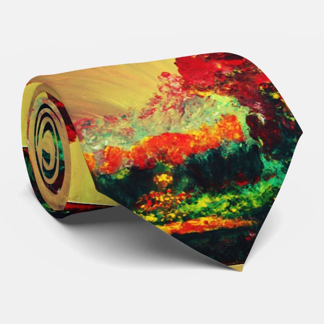 Men's Original Painting Necktie (Rolled)