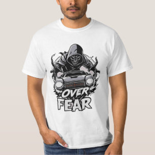 Men's Over Fear Racing Car Grim Reaper T-Shirt