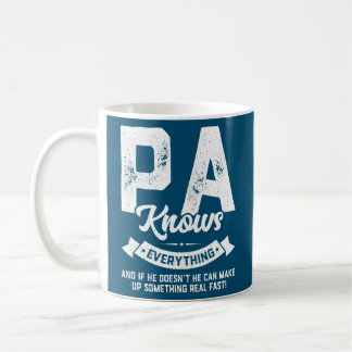Mens Pa Knows Everything 60th Gift Funny Father's Coffee Mug
