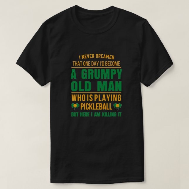 Mens Paddleball Retirement Gift Senior Retiree Pic T-Shirt (Design Front)