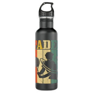 Mens Padel Racket Ball Retro Design For Padel Tenn 710 Ml Water Bottle