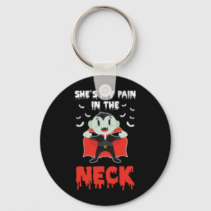 Mens Pain In The Neck Gift Men Funny Vampire Keychain