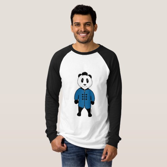 Men's Panda t-shirt with black sleeves by Mahieu