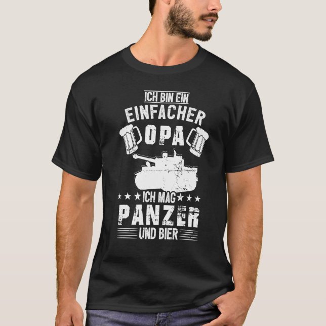 Mens Panzer Opa Beer German Armed Forces Tank Driv (Front)
