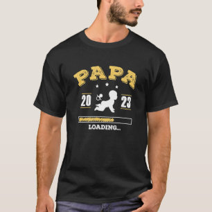 Mens Papa 2023 Loading Baby Announcement Soon To B T-Shirt