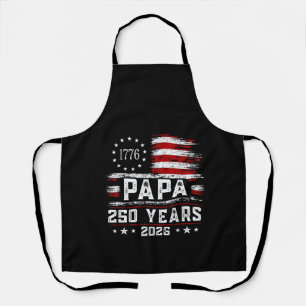 Mens Papa American Flag 250 Years 4th of July Gran Apron