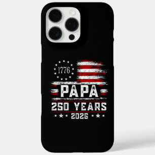 Mens Papa American Flag 250 Years 4th of July Gran iPhone 16 Pro Max Case