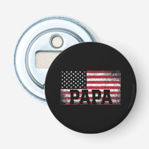 Mens Papa American Flag Father's Day 4th of July G Bottle Opener