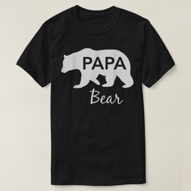 Mens Papa Bear Great Gift For Dad Grandpa Father D T-Shirt (Design Front)
