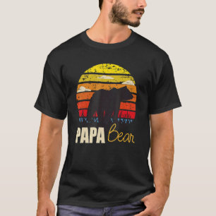 Mens Papa Bear Vintage Retro T-Shirt