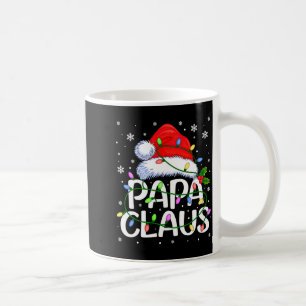 Mens Papa Claus Christmas Lights Long Sleeve  Coffee Mug